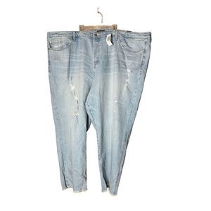 Torrid Stovepipe Classic Denim Over N Out Distressed Straight Leg Jeans NWT 30T